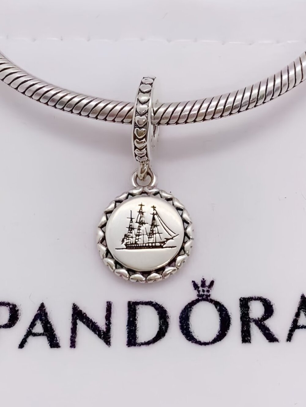Pandora Boston Charm USA Travel Dangle Charm S925 Sterling Silver Jewelry